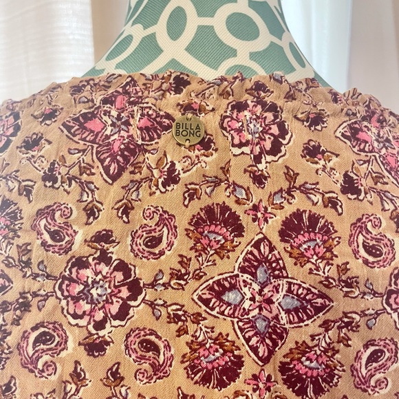 Billabong Floral Boho Peasant Top - Picture 8 of 15